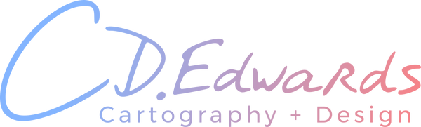 Logo for CDEdwards Cartography and design