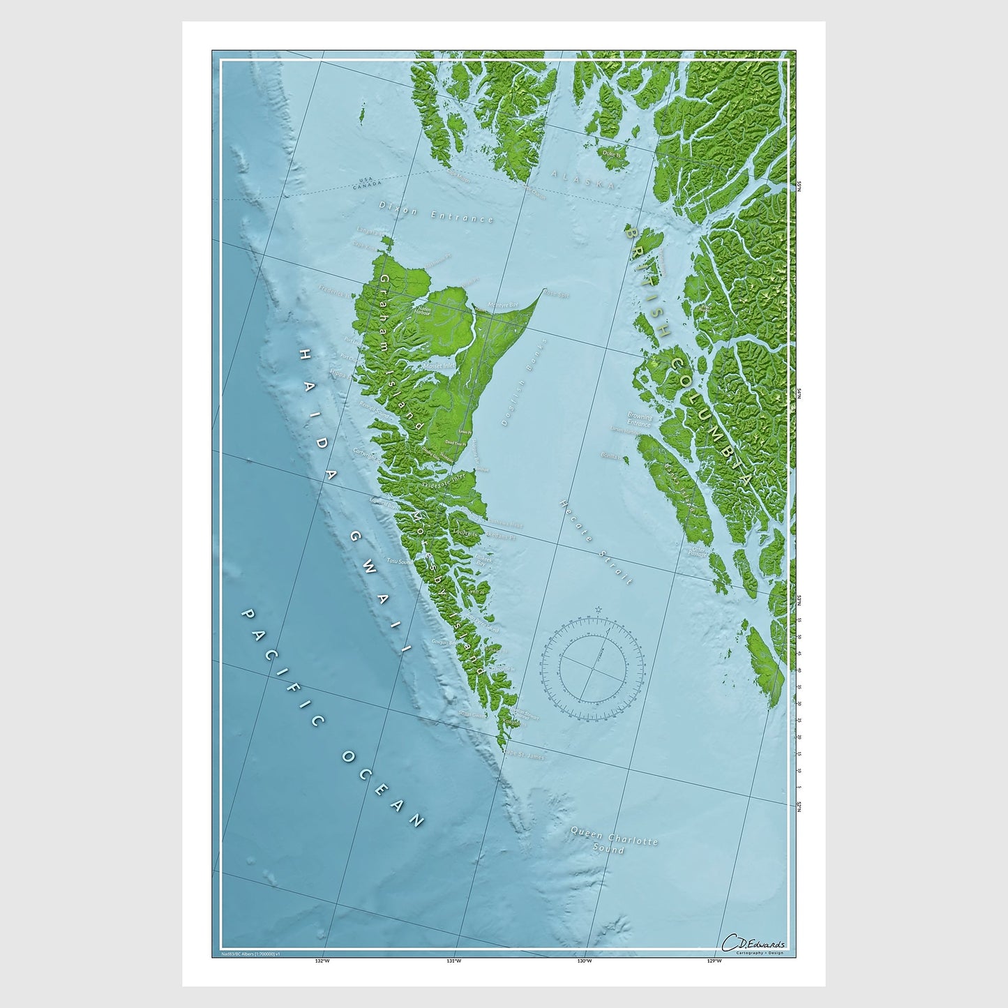 Map of Haida Gwaii - www.cdedwards.com